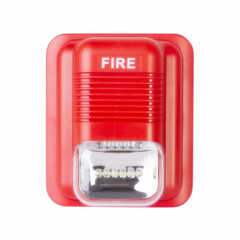 Tokatuker Fire Alarm Siren Security Horn Buzzer DC12V-24V Sound and Light Fire Warning Strobe Siren for Single Action Manual Pull Station or Alarm System - Image 1